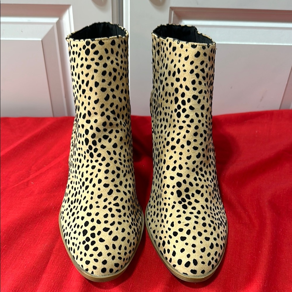 Maurices Leopard Print Ankle Boots Booties